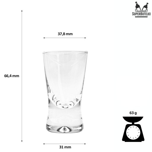 6x 25ML POHÁRE NA VODKU NA VODKU