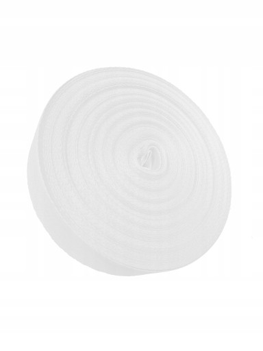BAVLNENÁ PÁSKA HERRINGBONE 14mm BIELA 10m