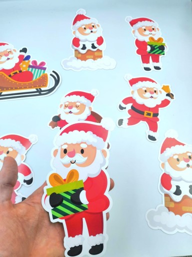 Zimná dekorácia na okná OBOJSTRANNÁ SANTA