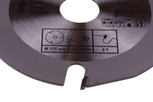 KOTOUČ NA REZANIE DREVA PRE UHLOVÚ BRÚSKU PRE PÍLU 115 x 22,2 mm