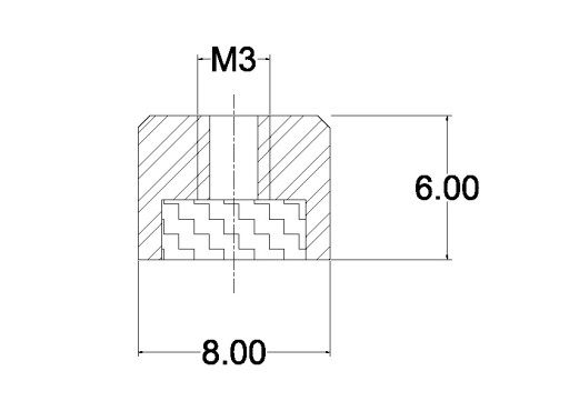 Magnetický držiak 8x6 s háčikom M3 5 ks