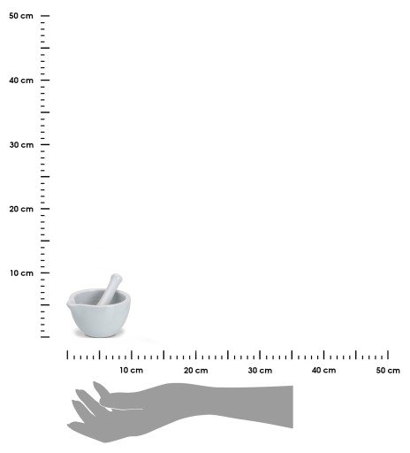 Biely porcelánový mažiar s paličkou
