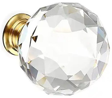 Krištáľové zlaté nábytkové kľučky Nábytkové kľučky LAURELIS nábytková kľučka 30mm