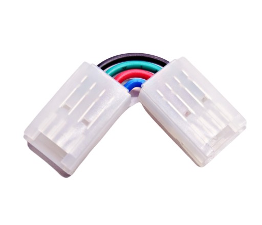RGB LED 4PIN 10mm L 90 uhlový konektor