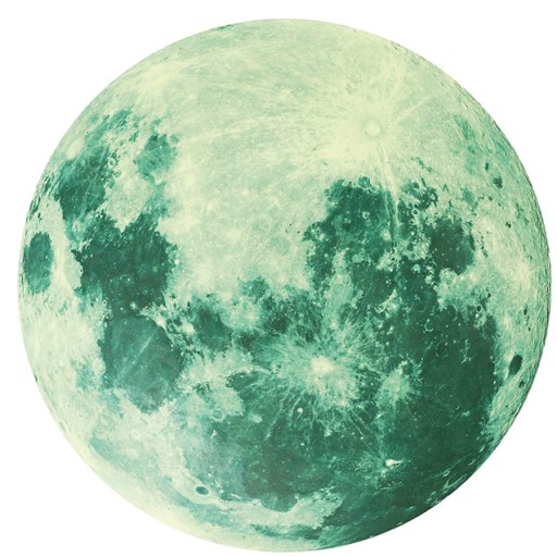 Fluorescenčná nálepka Žiariaci mesiac veľká 30 cm
