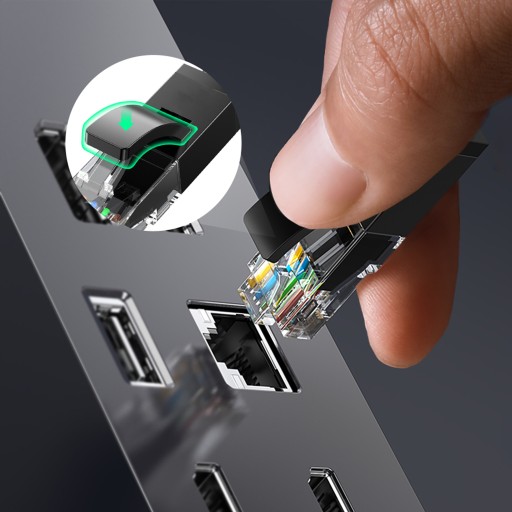 PLOCHÝ ETHERNETOVÝ KÁBEL RJ45 CAT8 40 GBPS 1M LAN XL