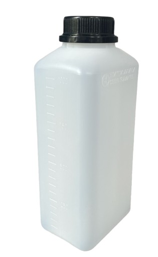 Fľaša 1l UN závit DIN45 HDPE chemikálie vodná bublina