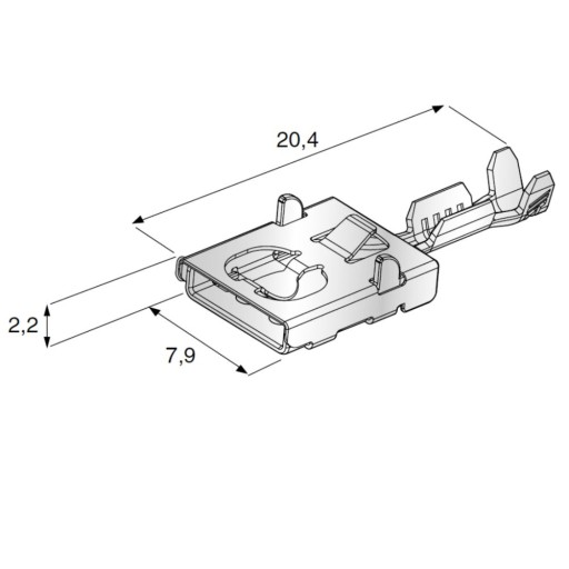 F630E MTA konektory 0,75-1,5 mm² (10 kusov)