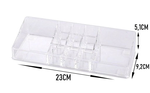 Organizačný box na kozmetiku a šperky s 11 priehradkami