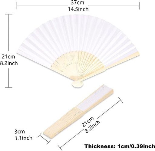 Zloženie ručného ventilátora. papier/bambus na maľovanie
