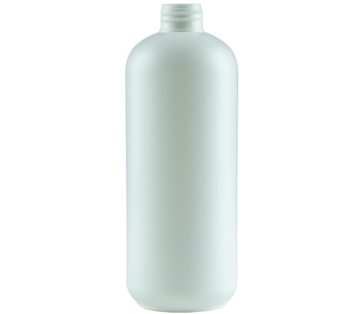 Fľaša s tanierovým uzáverom 500 ml, HDPE, 24/410, biela/zlatá
