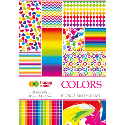 Happy Color kreatívny blok A4 15k 80g Colors