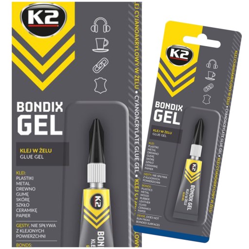 K2 BONDIX GEL KYANOAKRYLÁTOVÝ SUPER GLUE RÝCHLO INSTANTNÝ GÉL 3G