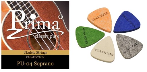 SOPRÁN UKULELE STRUNY + PLSTENÝ PICK