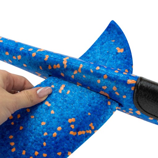 VEĽKÝ STYROPENOVÝ LIETADLO MODEL LIETADLA KLUZÁK FARBY ŠÍPKY 49 CM