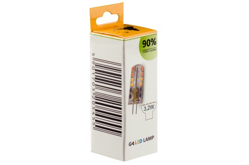 G4 LED žiarovka 320lm 3,2W 12V DC TEPELNÝ SILIKÓN