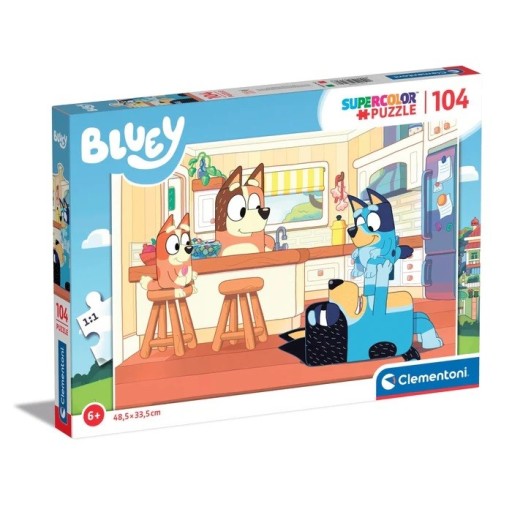 Puzzle 104 dielikov. -Modrá