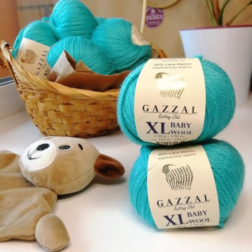 Priadza z bielej vlny Gazzal BABY WOOL XL - 801