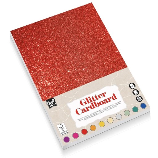FAREBNÝ GLITTROVÝ PAPIER 200 gr 10 LIST A4