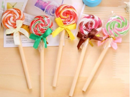 BALLPOINT, lízanka, CANDY, farebná LOLLIPPER, darček