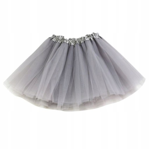 Tylová tutu sukňa, 40 cm, SIVO SIVÁ