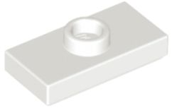 LEGO 1X2 S POTRUBOU BIELOU Č. 15573 - 2 KS