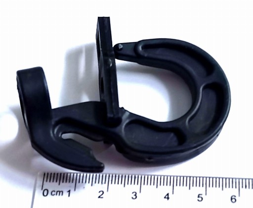 Nastaviteľný háčik s karabínou a zámkom pre silnú 45 kg elastickú pásku