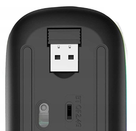 Bezdrôtová bluetooth optická myš RGB