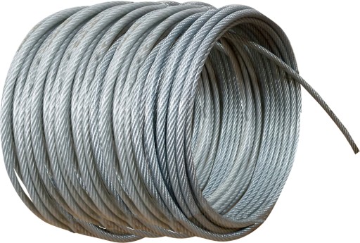 Oceľové lano z pozinkovaného PVC 6x7 - 2mm x 3mm 230kg 1m