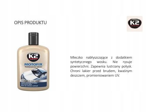 K2 MOTOFIX 500ml farba lesklá mlieko