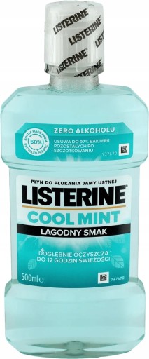 LISTERINE COOL MINT ÚSTNA VODA, JEMNÁ CHUŤ 500 ML