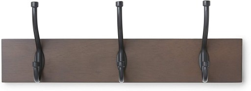 AMAZON BASICS DREVENÝ VEŠIAK 3 HÁČIKY 34 CM