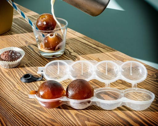 Forma na ľadovú guľu 4 ĽADOVÉ GULIČKY na nápoje WHISKY