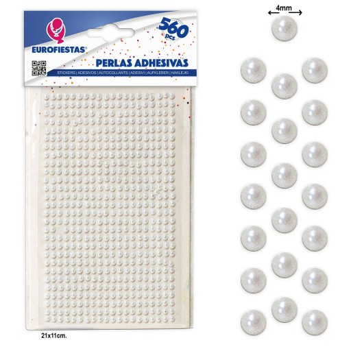 NÁLEPKY kryštály PERLY BIELY TRYSKY 4mm
