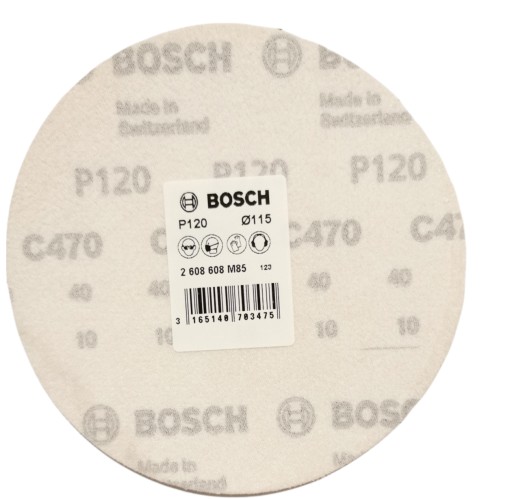 BOSCH brúsny kotúč na suchý zips 115mm P120 C470 1 ks