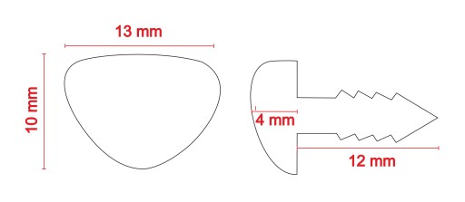 SVORKA NA NOS NOS 13mm PRE MASKOTOV HRAČIEK N5 C