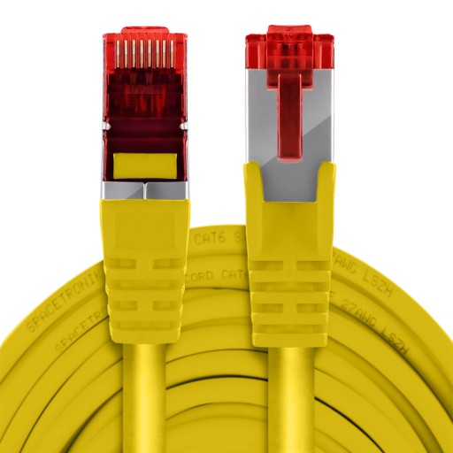 RJ45 LAN kábel CAT 6 S/FTP AWG27 LSZH žltý 1m