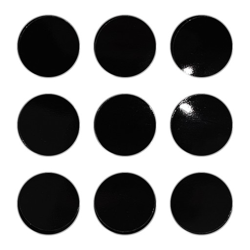 Samolepiace koncovky GLOSS BLACK fi20 9 ks