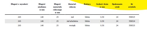 RUČNÁ KEFA, mosadzný drôt BHP600 KLINGSPOR