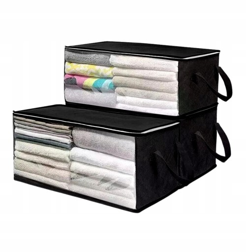 Veľký organizér box, taška na oblečenie, obliečky, XL deka, pevná do skrine