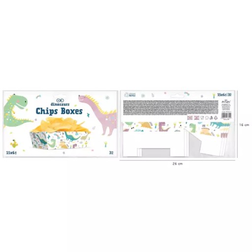 Krabice na sladkosti cukríky snacky Narodeninové dinosaury Dinosaurus 3 kusy