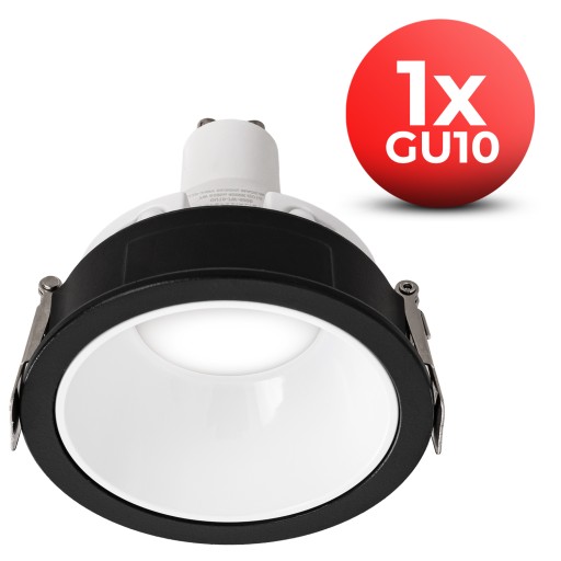 ZAPUSTNÉ halogénové stropné svietidlo GU10 Black white SPOT očko x 3 ks.
