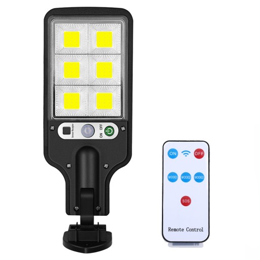 VÝKONNÁ LED SOLARNÁ LAMPA, SNÍMAČ POHYBU SÚMRAK