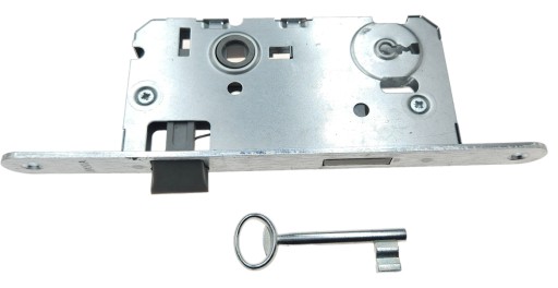 JANIA Zámok dverí 72/55 mm s kľúčom - predný 220/20 mm strieborný ľavá strana