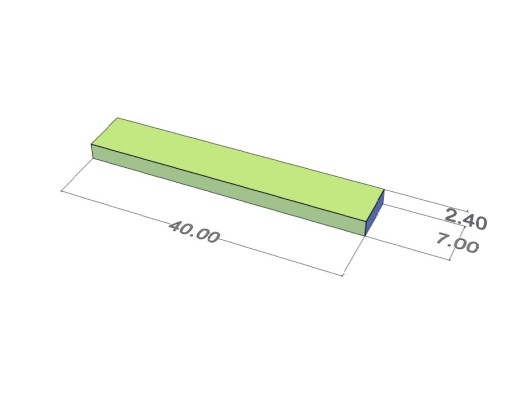 Neodymový tanierový magnet MPŁ 40x7x2,4 N38SH 5ks