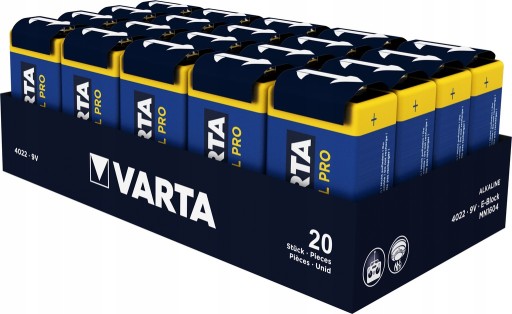 Alkalická batéria Varta Industrial 6LR61 9V 6F22