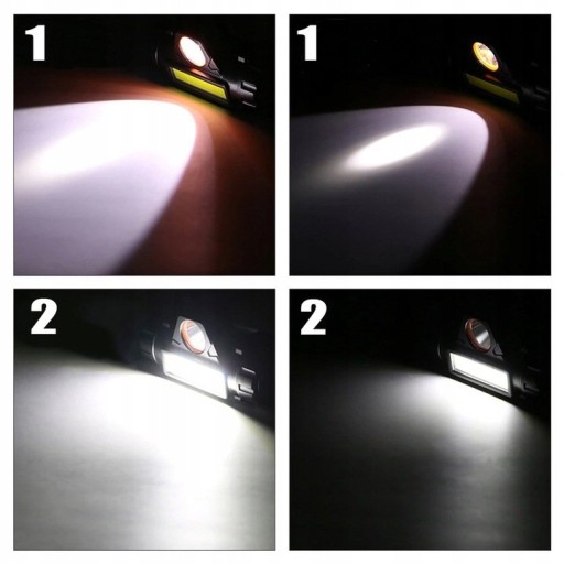 HLAVOVÁ LAMPA S MAGNETOVOU HLAVOU LAMPA 4v1 COB LAMPA