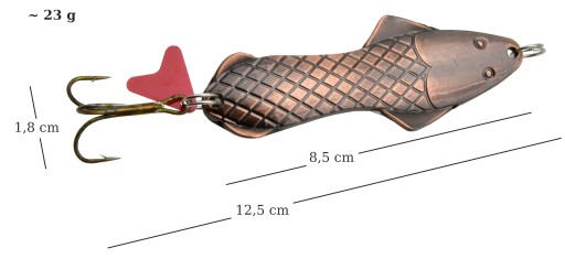 Lyžica lyžica, čepeľ lyžice, 23 g, Šťuka, 12,5 cm