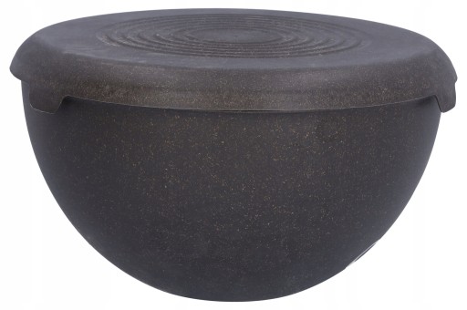 PLASTOVÁ MISKA, hnedá, kuchynská, 6l, s bio pokrievkou, veľká, odolná
