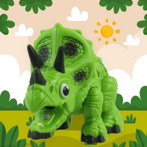 DINOSAUR TRICERATOPS FIGURKA MODEL zareve sa rozsvieti